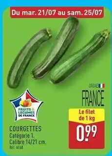 ALDI Courgettes offre