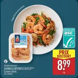 ALDI Golden seafood - gambas entières cuites offre