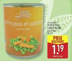 ALDI All seasons - petits pois carottes offre