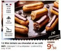 Thiriet 12 Mini éclairs au chocolat et au café offre