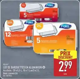 ALDI Folia - lot de barquettes en aluminium offre