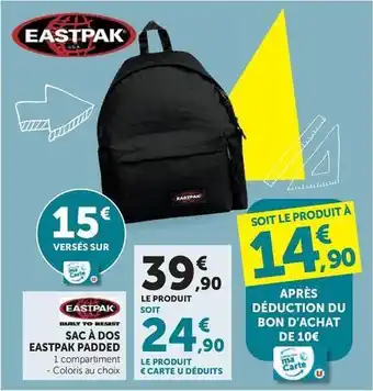 Hyper U Eastpak - sac a dos padded offre