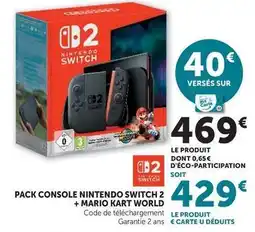 Hyper U Nintendo - console switch 2 + mario kart world offre