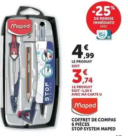 Hyper U Maped - coffret de compas 6 pièces stop system offre