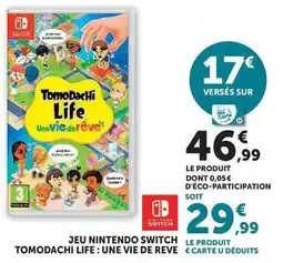 Hyper U Nintendo - jeu switch tomodachi life: une vie de reve offre