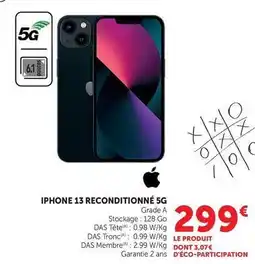 Hyper U Apple - iphone 13 reconditionné 5g offre