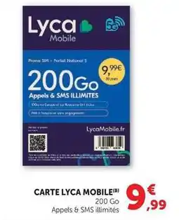 Hyper U Lyca - carte mobile offre