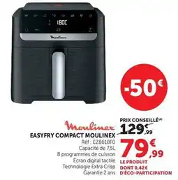 Hyper U Moulinex - easyfry compact offre