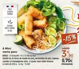 Thiriet Mini nems porc offre