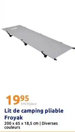 Action Froyak - lit de camping pliable offre