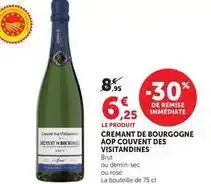 Hyper U Couvent des visitandines - cremant de bourgogne aop offre