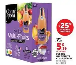 Hyper U Coeur de pom - pur jus multifruits offre