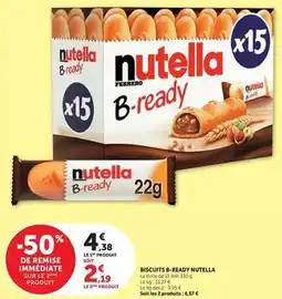 Hyper U Ferrero - biscuits b-ready nutella offre