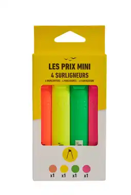 Bureau Vallée Les prix mini - 4 surligneurs offre