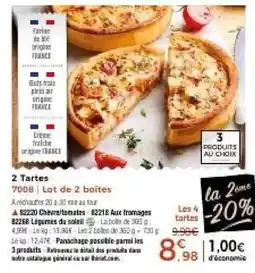 Thiriet 2 Tartes offre