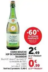 Hyper U Dujardin - cidre bouche igp de normandie offre