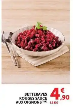 U Express Betteraves rouges sauce aux oignons offre