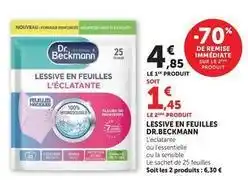 Hyper U Dr. beckmann - lessive en feuilles offre