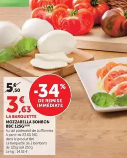 U Express Bbc - mozzarella bonbon 125g offre