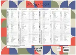 Bureau Vallée Quo vadis - calendrier souple offre