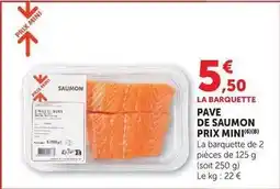 U Express Prix mini - pave de saumon offre