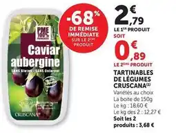 U Express Cruscana - tartinables de légumes offre