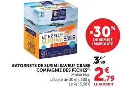 U Express Saint malo - batonnets de surimi saveur crabe compagnie des peches offre
