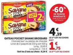Super U Brossard - gateau pocket savane offre