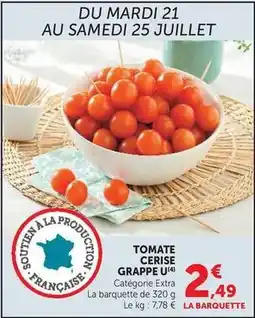 Super U U - tomate cerise grappe offre