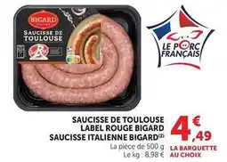 U Express Bigard - saucisse de toulouse label rouge offre
