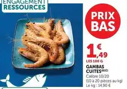 U Express Gambas cuites offre