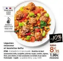 Thiriet Légumes couscous et boulettes kefta offre