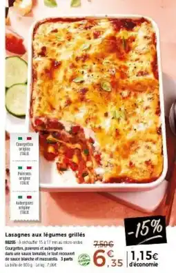 Thiriet Lasagnes aux légumes grillés offre