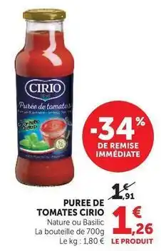 U Express Cirio - puree de tomates offre
