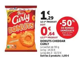Super U Vico - donuts cheddar curly offre