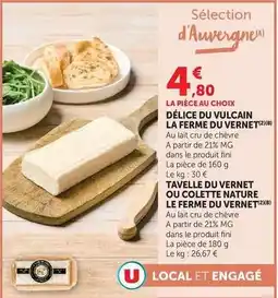 U Express La ferme du vernet - delice du vulcain offre