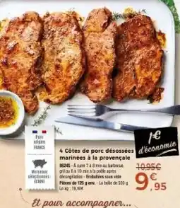 Thiriet 4 Côtes de porc désossées marinées à la provençale offre