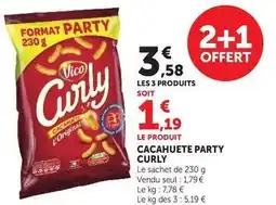 U Express Vico - curly cacahuete party offre