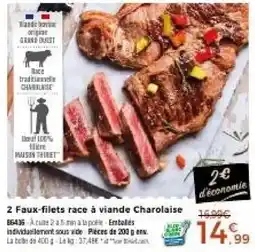 Thiriet MAISON THIBLET 2 Faux-filets race à viande Charolaise offre