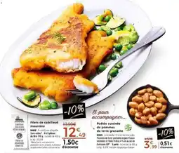 Thiriet Filets de cabillaud meunière offre