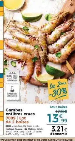 Thiriet Gambas entières crues offre
