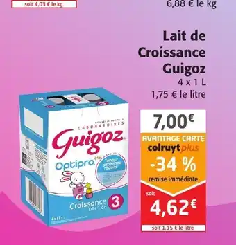 Colruyt Lait de Croissance offre