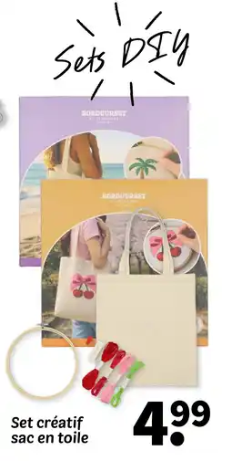 Wibra BORDUURSET Set créatif sac en toile offre