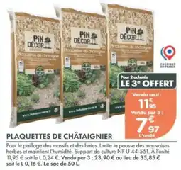 Point Vert Pin Décor Plaquettes de châtaignier offre