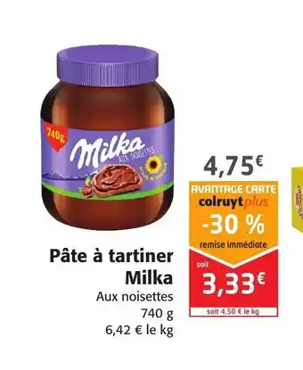 Colruyt Pâte à Tartiner Milka offre