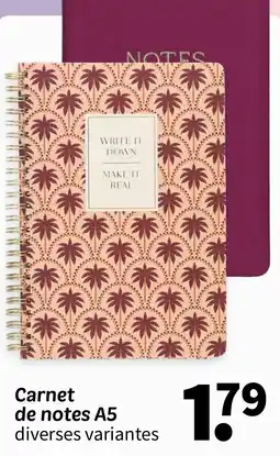 Wibra Carnet de notes A5 offre