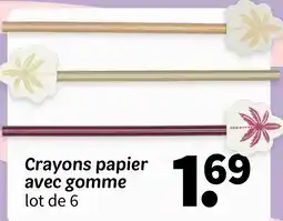 Wibra Crayons papier avec gomme offre