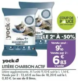 Point Vert yock LITIÈRE CHARBON ACTIF offre