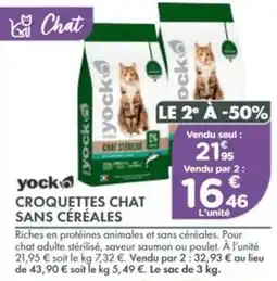 Point Vert yock CROQUETTES CHAT SANS CÉRÉALES offre