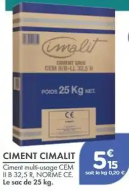 Point Vert CIMALIT Ciment offre